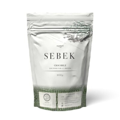 INUMESHI　SEBEK（セベク）　100g おためしパック ワニ肉　クロコダイル　全犬種　全年齢用　穀物不使用 （グレインフリー） ドッグフード　低アレルゲン