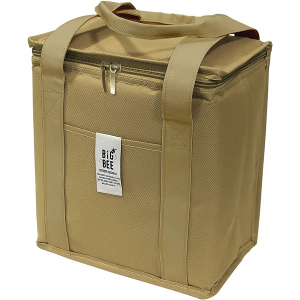【2個セット】 オカトー BigBee BOX型クーラーランチバッグ サンドベージュ