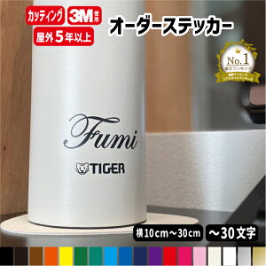 オーダーメイド カッティングステッカー【横10～横30cm1行用】 オリジナル作成 屋外用防水シール フォント45種類 カラー18色 野球 サッカー スポーツ ステッカー 水筒 名前シール 名前入り 名入れ 小学生 中学生 部活 チーム名 バスケ バレー おしゃれ /楽天ランキング受賞