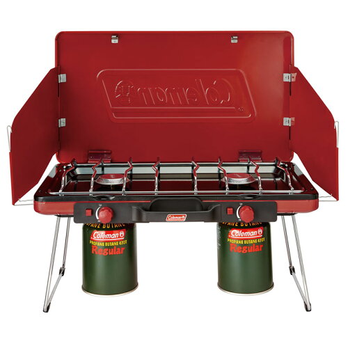 【5/23-27はエントリーで全品5倍】 Coleman(コールマン) パワーハウスLPツーバーナーストーブII レッド 2000021950