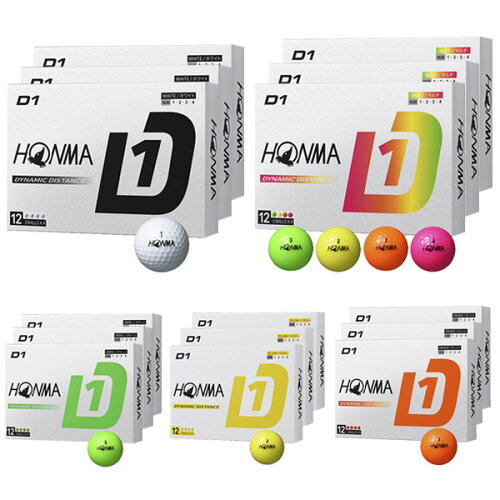 HONMA GOLF 本間ゴルフ ホンマ D1 ゴルフボール 3ダースセット 36球 2024年新製品 2ピース ツーピース ディスタンス アイオノマーカバー