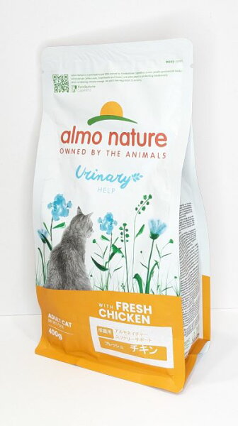 【キャットフード】　アルモネイチャー(almo nature)　665　グルテンフリー　ファンクショナルドライ ユリナリーサポート フレッシュ　チキン　400g