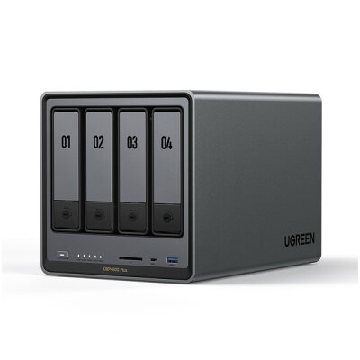 【国内正規店】 UGREEN DXP4800Plus NASync [ NAS 4ベイ ] ネットワークHDD スマホ連携 写真バックアップ 初心者向け NFCワンタッチ接続 HDD別売