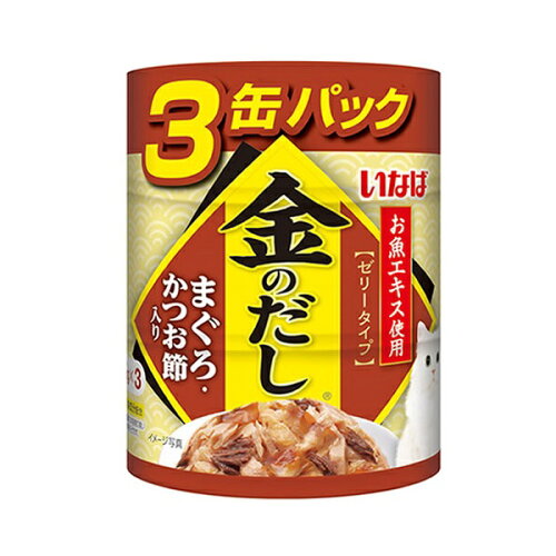 【12個セット】 いなばペットフード 金のだし まぐろ・かつお節入り 65g×3P
