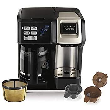 【中古】【未使用未開封】Hamilton Beach FlexBrew コーヒー メーカー シングルサーブ&フルポット Kカップポッドまたはグラウンド対応 プログラマブル 永久フィルター付き