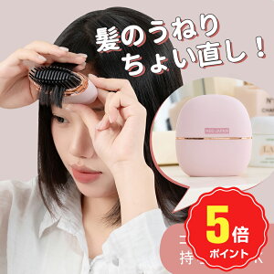 【P5倍】とかすだけ簡単ストレート！ヒートブラシ ヘアアイロン ストレートブラシ ミニ ポータブル 携帯用 ヘアアイロン ブラシ型 簡単スタイリング 持ち運び 軽量 通勤通学 出張 旅行先 プレゼント 送料無料