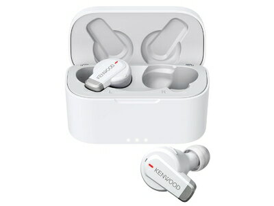 【中古】（新古品）JVCケンウッド KENWOOD KH-BIZ70T-WA ワイヤレスイヤホン Bluetooth ノイズキャンセリング ホワイト 最大21h再生 外音取り込み 低遅延 ステッカー付