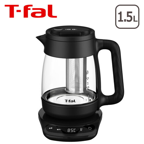 【クーポン4種あり】ティファール 電気ケトル T-fal テイエール ロック コントロール 1.5L BJ8158JP ガラスケトル 転倒お湯漏れロック機能付 煮出し 緑茶 紅茶 麦茶 T-fal
