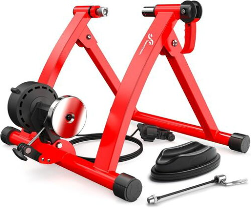 自転車ローラー台固定ローラー自転車トレーニング固定式6段階負荷調整マグネット式26~28インチに対応サイクルトレーナー自転車トレーナー折りたたみエクササイズフィットネスト…