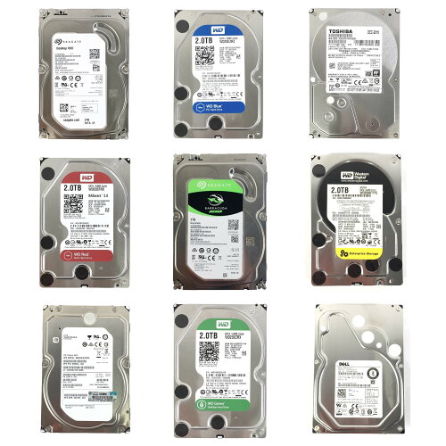 R022-2 TB 3.5 インチ SATA HDD 1点 WD/seagate/HPE/TOSHIBA 増設HDD デスクトップPC用HDD 送料無料★CrystalDiskInfoよりチェック　健康状態全部【正常】★【中古動作品】