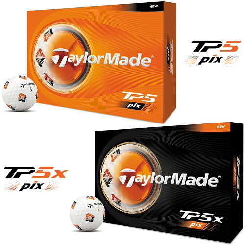 【8/10 エントリー/抽選で最大100%ポイントバック】 TaylorMade テーラーメイド 日本正規品 TP5 Pixシリーズ 2026新製品 ゴルフボール 1ダース(12個入) 【当店在庫品】