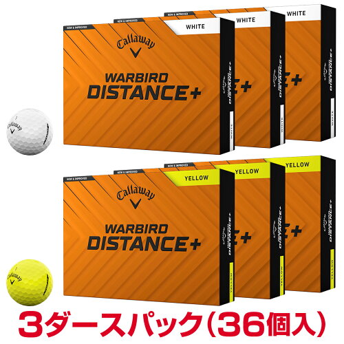 【5/18 エントリー/抽選で最大100%ポイントバック】 【まとめ買い】 Callaway キャロウェイ 日本正規品 WARBIRD DISTANCE+ ウォーバード ディスタンスプラス 2025モデル ゴルフボール3ダースパック(36個入)