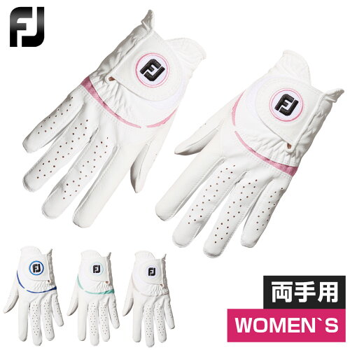 【5/18 エントリー/抽選で最大100%ポイントバック】 FOOTJOY フットジョイ 日本正規品 WeatherSof ウェザーソフ 合成皮革 レディス ゴルフグローブ ( 両手用 ) 「 FGWF3PR 」 【当店在庫品】