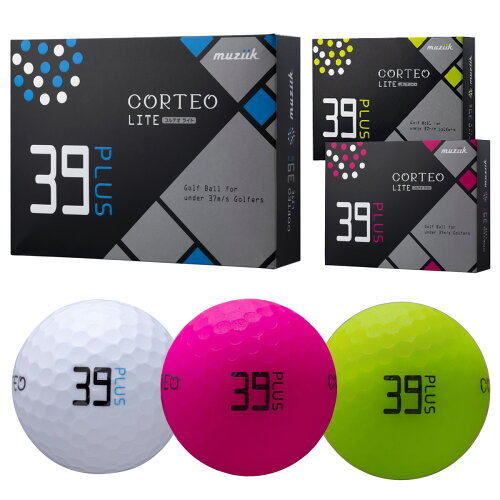 Muziik ムジーク 正規品 CORTEO LITE 39PLUS コルテオライト39プラス ゴルフボール1ダース(12個入) 【当店在庫品】