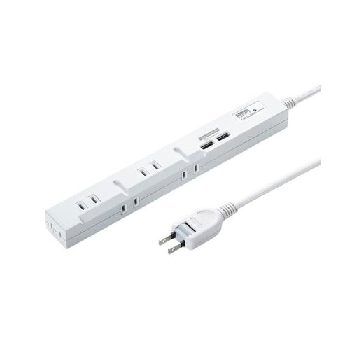 【送料無料】サンワサプライ スリムタップUSB充電機能付き TAP-SLIM5U-3