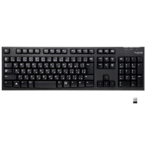 TK-FDM063TBK 2.4GHzワイヤレスフルキーボード ブラック