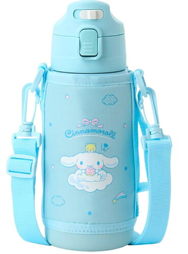 サンリオ(SANRIO) 2WAYステンレスボトル シナモロール 子供 保温・保冷両用 容量：コップ使用時620mL ダイレクトキャップ使用時670mL 名前スペース付き 096067 [最強配送]