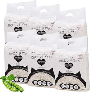 猫砂 流せる エンドウ豆 秒で固まる 消臭効果96％ 抗菌防臭 防塵加工済み 猫砂 おから ニオイをとる砂HAKOPE