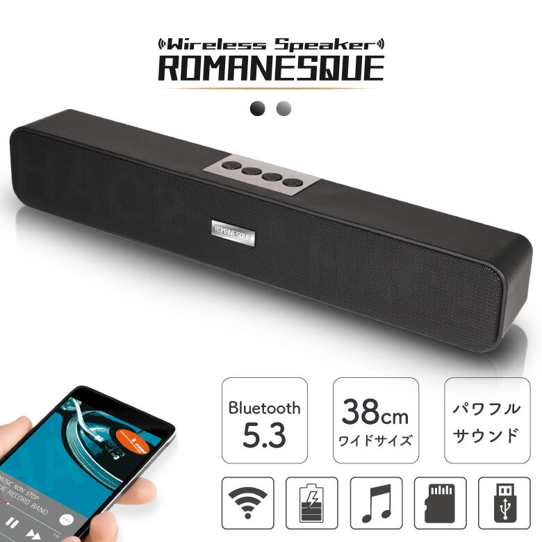 ワイヤレススピーカー Bluetooth5.3 USB SDカード ポータブル