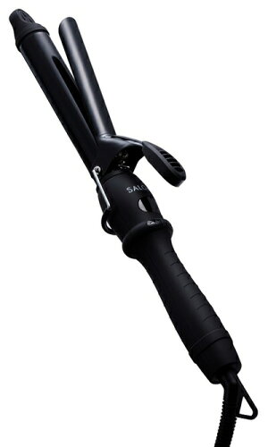 【中古】（新古品・未使用品） SALONIA サロニア セラミック カール ヘアアイロン コテ 25mm 海外対応 耐熱ポーチ付 SL-008AB ブラック
