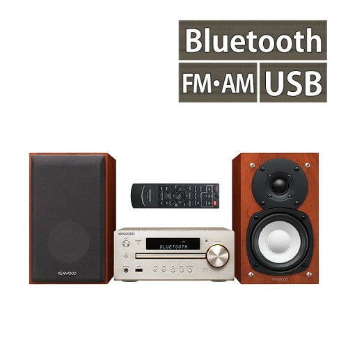 【ミニコンポ】ケンウッド K-515-N ゴールド（KENWOOD/K515N/Bluetooth/ブルートゥース/ハイレゾ/USB//NFC対応/AM・FMラジオ/ワイドFM/コンパクト/小さめ）（ラッピング不可）