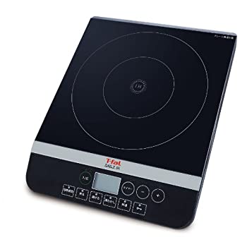 【中古】(非常に良い)ティファール IH調理器 クッキングヒーター デイリーIH セラミックガラス製トッププレート ブラック IH2028JP