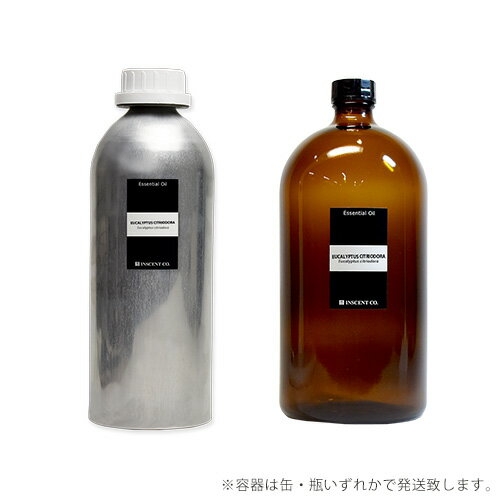【PRO USE】ユーカリ・シトリオドラ ［ユーカリレモン］1000ml エッセンシャルオイル 精油 アロマオイル アロマ 大容量 業務用 インセント AEAJ 認定精油 日本アロマ環境協会 アロマディフューザー アロマ加湿器 （セール対象外商品）