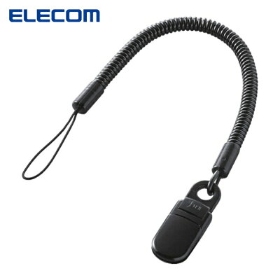 エレコム ELECOM P-STCP70BK スマートフォン用クリップ(樹脂)ストラップ 70cm ブラック (1個)