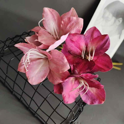 造花 君子蘭 カラーライリー アマリリス トレンドカラー ホームインテリア ウェディング 装飾 多様な形状 耐久性 室内用 イベントデコレーション