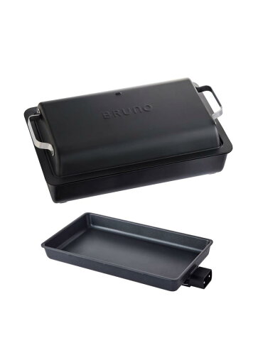 BRUNO ブルーノ フラット ホットプレート 大型 丸洗い 高火力 最高250℃ ムラなく加熱 おしゃれ ブラック 黒 BOE130-BK