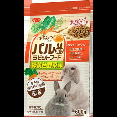 【同梱不可】【2個セット】日本ペットフード パルワン パルワンラビットフード 緑黄色野菜味 600g