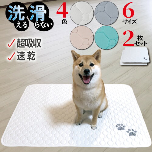 【P3倍】 洗える ペットシーツ 2枚セット ペットマット おしっこマット 猫 犬 おしっこパッド トイレシート 防水 滑り止め 漏れ防止 速乾 超吸収 下敷き ペット用 介護用 多頭飼い