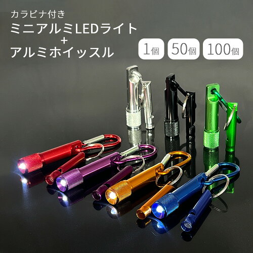 【 10/5限定 確率1/2 最大100％P還元 】 カラビナ付 ミニアルミLEDライト＆ホイッスル ミニライト 笛 LED 緊急避難 救助信号 災害 防災グッズ 小型軽量 防災セット アウトドア 防災用品 高齢者 防犯 夜間 ホイッスル CAWH01 EVERSAFE (メール便20個まで)