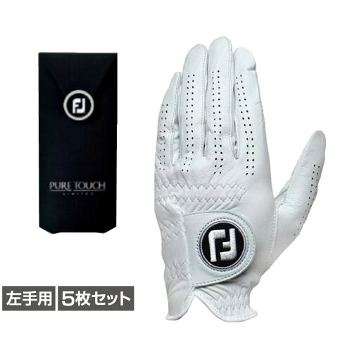 5枚セット フットジョイ PURE TOUCH TOUR LIMITED ピュアタッチ FGPU ホワイト ゴルフグローブ メンズ FootJoy
