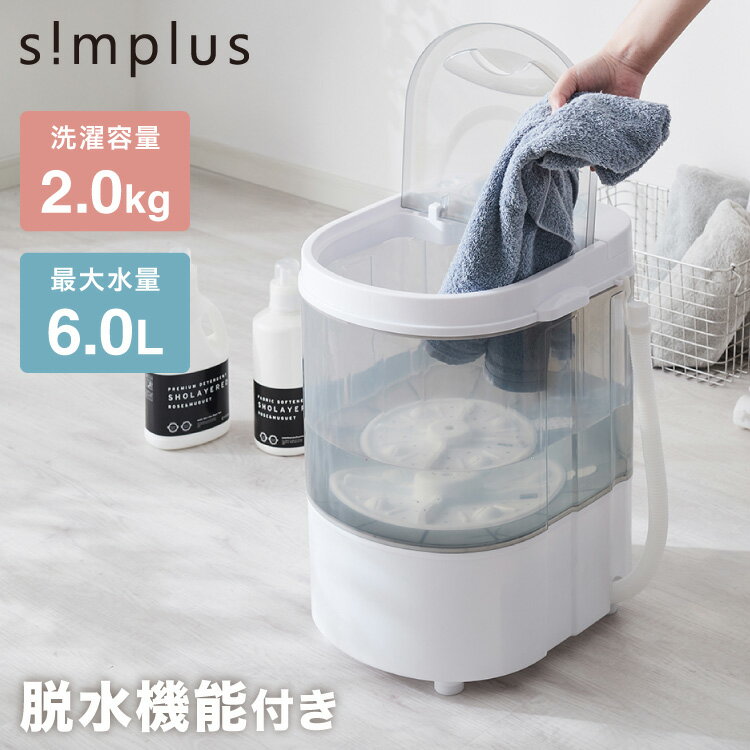 ミニランドリー 2kg 分け洗い 脱水付き ミニ洗濯機 タイマー付き
