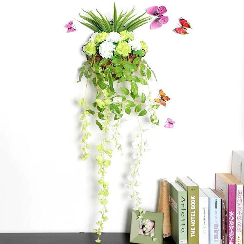 A009573壁飾り 人工観葉植物 壁掛けインテリア ディスプレイ 壁掛けミックスグリーン 造花 壁掛け.