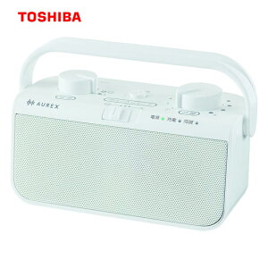 東芝 AUREX テレビ用ワイヤレススピーカー 防滴仕様 置くだけ充電 TY-WSD20(W)