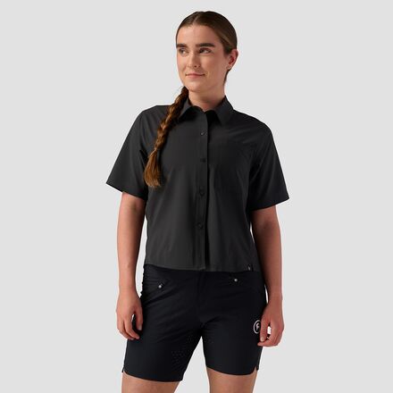 (取寄) バックカントリー レディース スリックロック ショートスリーブ ボタンアップ ジャージ - ウィメンズ Backcountry women Slickrock Short-Sleeve Button-Up Jersey - Women's Black