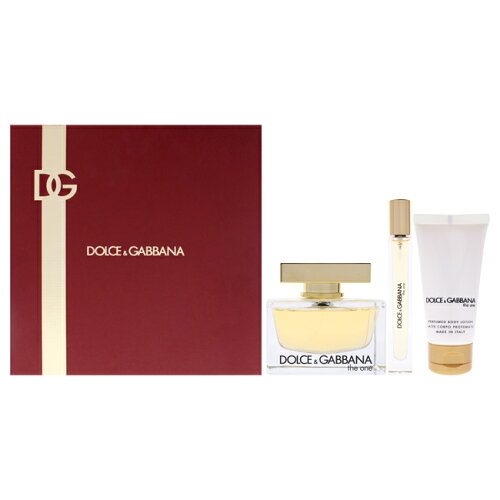 【正規品】【送料無料】The One by Dolce and Gabbana for Women - 3 Pc Gift Set 2.5oz EDP Spray, 0.33oz EDP Travel Spray, 1.6oz Body Lotion