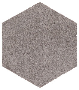 【アッシュ】ハニカム タイルラグ 六角形 タイルカーペット NATURALS ナチュラルズ【サイズ：43cm×50cm】日本製防炎品 防ダニ加工 すべり止め加工防音 遮音 防汚加工 消臭機能 丸洗いOK