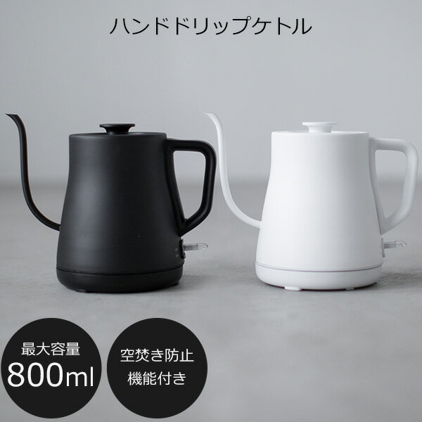 電気ケトル 細口 ステンレス 800ml