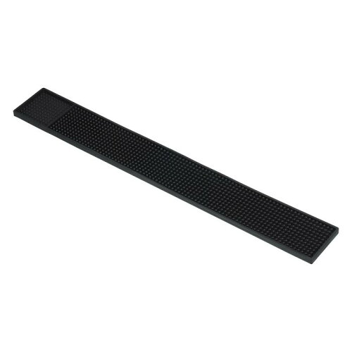 PATIKIL 60 x 8 x 1 cm PVCバークッション 滑り止め バーサービスカップクッション カウンタートップこぼれクッション キッチン レストラン バー KTVカウンター 理髪店ステーションクッション ヘアサロン用 黒