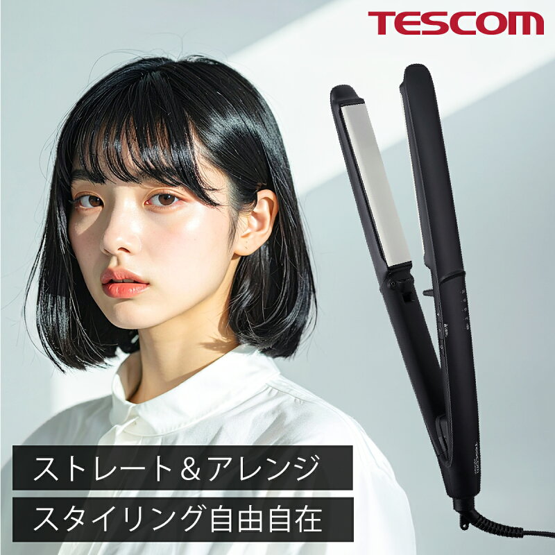 ヘアアイロン ストレート テスコム 24mm ストレートアイロン マイナスイオン