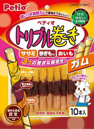 ペティオ (Petio) トリプル巻き ガム 10本入
