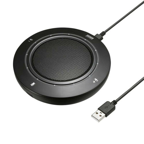 サンワサプライ(Sanwa Supply) USBスピーカーフォン マイク WEB会議 テレワーク 有線USB接続 Teams・Zoom・Skype対応 MM-MC36 ブラック